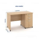 Bàn Làm Việc Gỗ Có 3 Ngăn Kéo Tiện Dụng - BG61