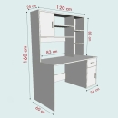 Bàn Làm Việc Gỗ Đa Năng Có Kệ Sách & Tủ Kín - BG65