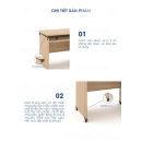 Bàn Làm Việc Gỗ Đa Năng Kèm Hộc Tủ - BG63