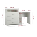 Bàn Làm Việc Gỗ Gắn Liền Kệ Tủ Tối Ưu Không Gian - BG75