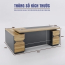 Bàn Lãnh Đạo Chữ L Kiến Trúc Hình Khối Vững Chãi - BGD194