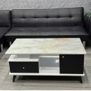 Bàn Trà Sofa Mặt Vân Đá 2 Hộc Tủ Hiện Đại - BT27
