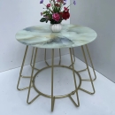 Bàn Trà Sofa Mặt Tròn Khung Sắt - BT9