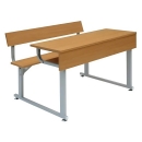 Bàn Ghế Học Sinh Có Tựa Gỗ Công Nghiệp - BGHS44