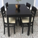 Bộ Bàn Ăn 4 Ghế CaBin Màu Đen Sang Trọng - BGA14