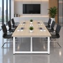 Bàn Họp Văn Phòng Chân Sắt Trắng 200x100x75cm – BH63