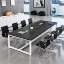 Bàn Họp Văn Phòng Chân Sắt Trắng 200x100x75cm – BH63