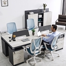 Cụm Bàn Làm Việc Có Vách Ngăn Gỗ MDF Đẹp - BC45
