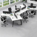 Cụm Bàn Làm Việc 6 Người Kiểu Lượn Sóng Cực Chất Đầy Phong Cách Sáng Tạo - BC87