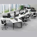 Cụm Bàn Làm Việc Chữ Z 8 Chỗ Lượn Sóng Tối Ưu Không Gian Văn Phòng - BC91