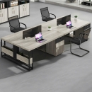  Cụm Bàn Làm Việc Văn Phòng 4 Chỗ Kết Hợp Kệ Đựng Tài Liệu - BC114