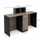 Quầy Lễ Tân Gỗ Vân Xám Sang Trọng - LT37