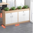 Tủ Tài Liệu Gỗ Trang Trí Cây Xanh - THS257