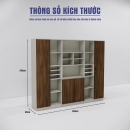 Tủ Hồ Sơ Lãnh Đạo Thiết Kế Phân Ô Đối Xứng Hiện Đại - THS392