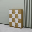 Tủ Locker Gỗ 16 Ngăn Thiết Kế Caro Độc Đáo - TLK88