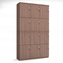 Tủ Locker 12 Cánh Màu Nâu Vân Gỗ - TLK73