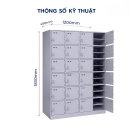 Tủ Locker 24 Ngăn Bảo Mật Đồ Cá Nhân  - TLK65