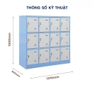 Tủ Locker Dáng Thấp 12 Cánh Mở - TLK67