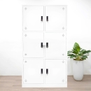 Tủ Locker 6 Ô Khóa Bảo Mật Màu Trắng - TLK48