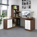 Bàn Làm Việc Gỗ Góc L Kèm Giá Sách - BG57