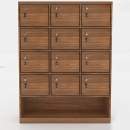 Tủ Locker Gỗ Công Nghiệp 12 Cánh Có Kệ Giày - TLK15