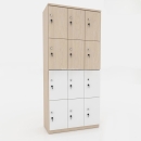 Tủ Locker Gỗ MDF 12 Cánh 3 Khoang - TLK21