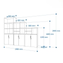 Tủ Tài Liệu Gỗ 3 Kệ Tầng - THS28
