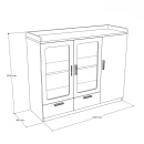 Tủ Tài Liệu Gỗ Dáng Lửng - THS60