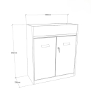 Tủ Tài Liệu Để Cây Xanh Trưng Bày - THS158