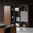 Tủ Tài Liệu Gỗ Tích Hợp Trưng Bày Hiện Đại - THS178