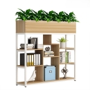 Tủ Tài Liệu Gỗ Dáng Thấp Khung Kệ Sắt  - THS199