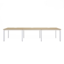 Cụm Bàn Làm Việc 3 Người Chân Sắt Độc Lập - BC11