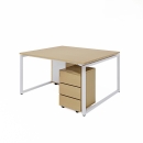Cụm Bàn Làm Việc 2 Người Chân Sắt - BC7