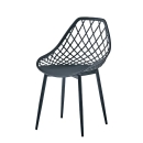Ghế Cafe Tiếp Khách Lưng Lưới Nhựa Chân Gỗ - CF30