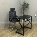 Bộ Bàn Làm Việc Chữ K Ghế Xoay Tựa Đầu Dày - BLV109