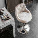 Ghế Bar Lưng Nệm Đính Cúc Chân Mạ - QB15