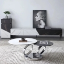 Bàn Trà Sofa Đôi Mặt Đá Phiến Ceramic - BT13