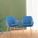 Ghế Ăn LARA Kiểu Sofa Đơn Chân Mạ Vàng - GA46