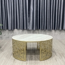 Bàn Trà Sofa Vân Đá Chân Sắt Nghệ Thuật - BT21