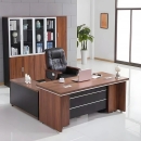Bàn Giám Đốc Góc L Viền Sọc 1m6x80 - BGĐ70