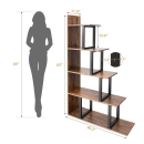 Tủ Tài Liệu Gỗ Kệ Góc Tường Hình Bậc Thang - THS228