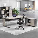 Bàn Giám Đốc Góc L Kết Hợp Tủ Rời - BGĐ5