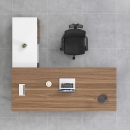 Bàn Giám Đốc Chân Sắt Góc L  1m6 - BGĐ3