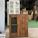 Tủ Tài Liệu Gỗ Dạng Lửng Có Cánh Kính - THS254