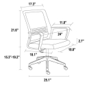 Ghế Xoay Văn Phòng Lưng Vuông - GX43