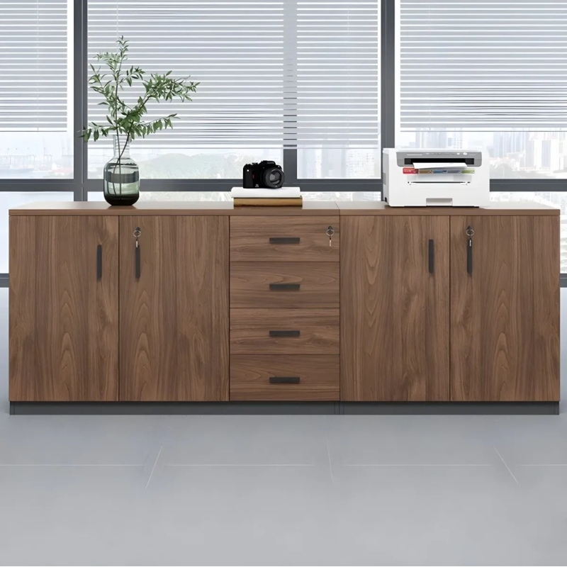 Tủ Tài Liệu Thấp 4 Cánh 3 Ngăn Kéo - THS67