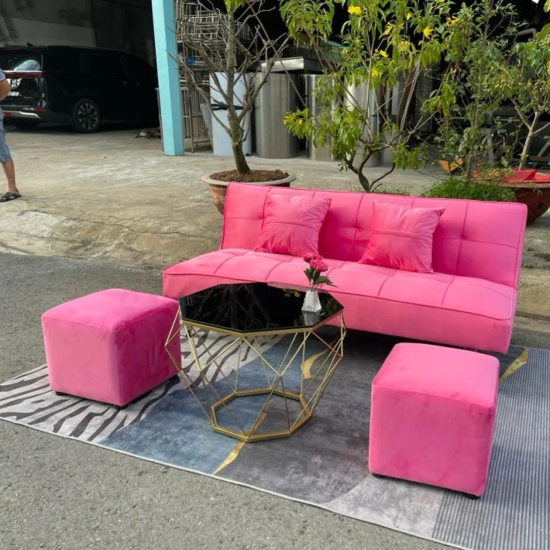 Ghế Sofa Bed Điều Chỉnh 3 Chế Độ Chân Sắt  - SF44