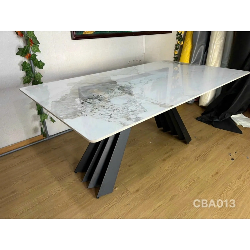 Bàn Ăn Mặt Đá Chân Cánh Quạt Sang Trọng Hiện Đại - BA33
