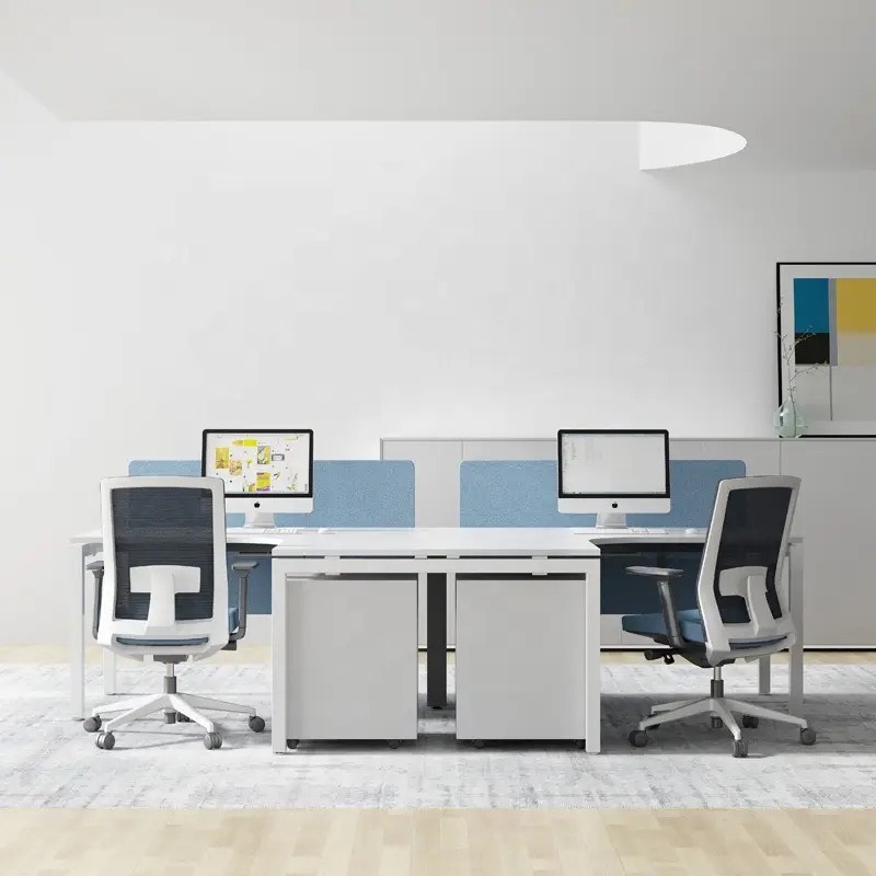 Cụm Bàn Làm Việc 2 Người Dáng Chữ T - BC14