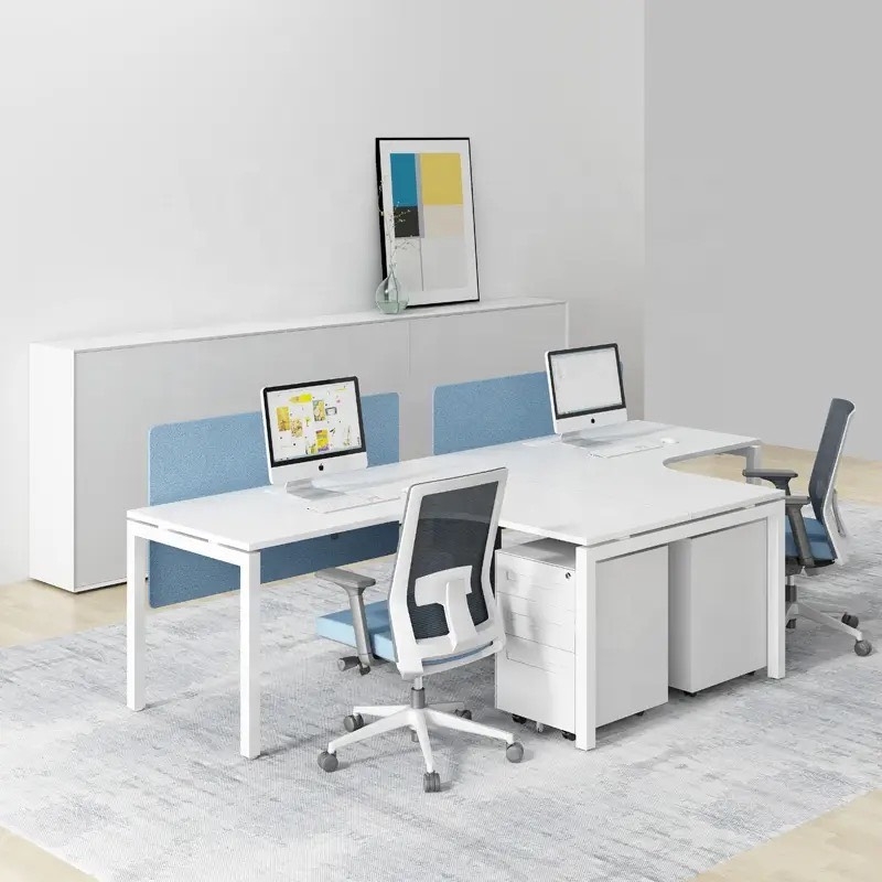 Cụm Bàn Làm Việc 2 Người Dáng Chữ T - BC14